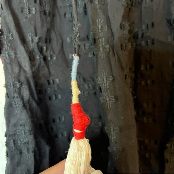 ACOS&A Ruffle Sleeve Tassel Front Top Small - Picture 3 of 8